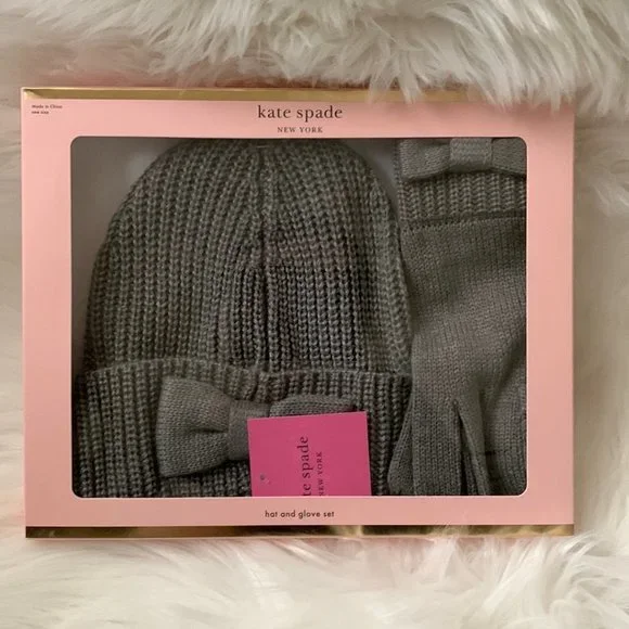 kate spade | Accessories | Kate Spade Bow Beanie Gloves Set  display picture 3